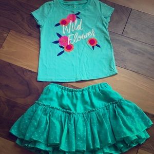 Kate spade t-shirt and skirt set, size 3T